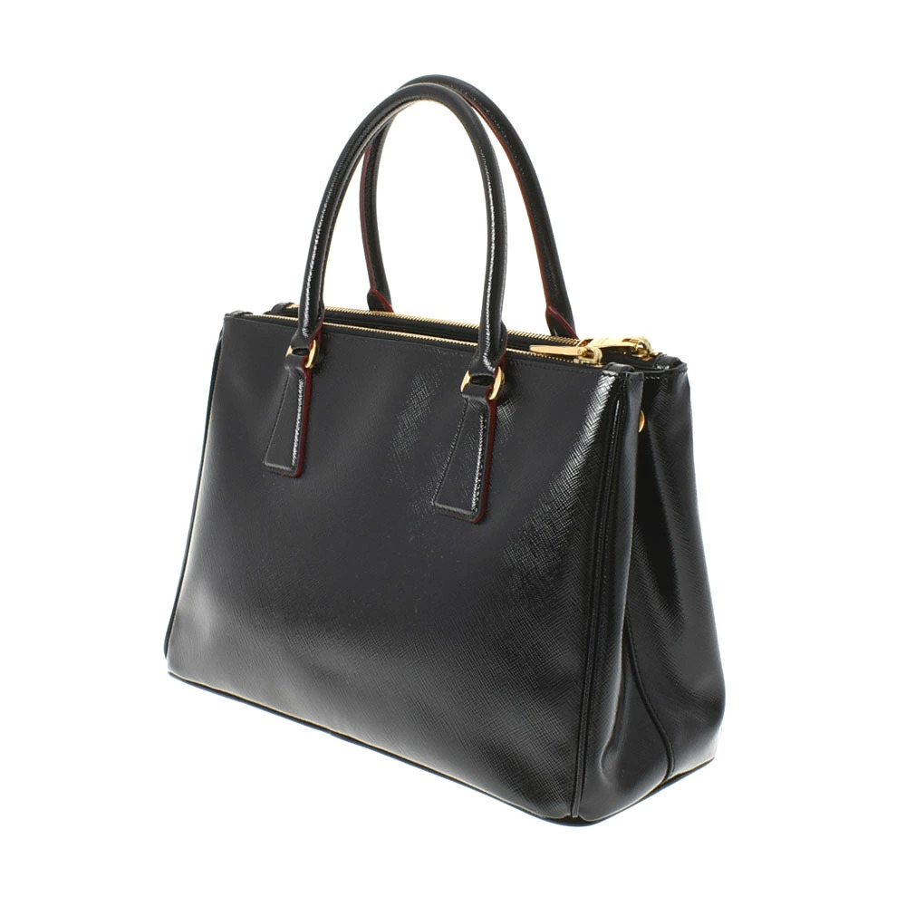 Prada Enamel Black Handbag Bag